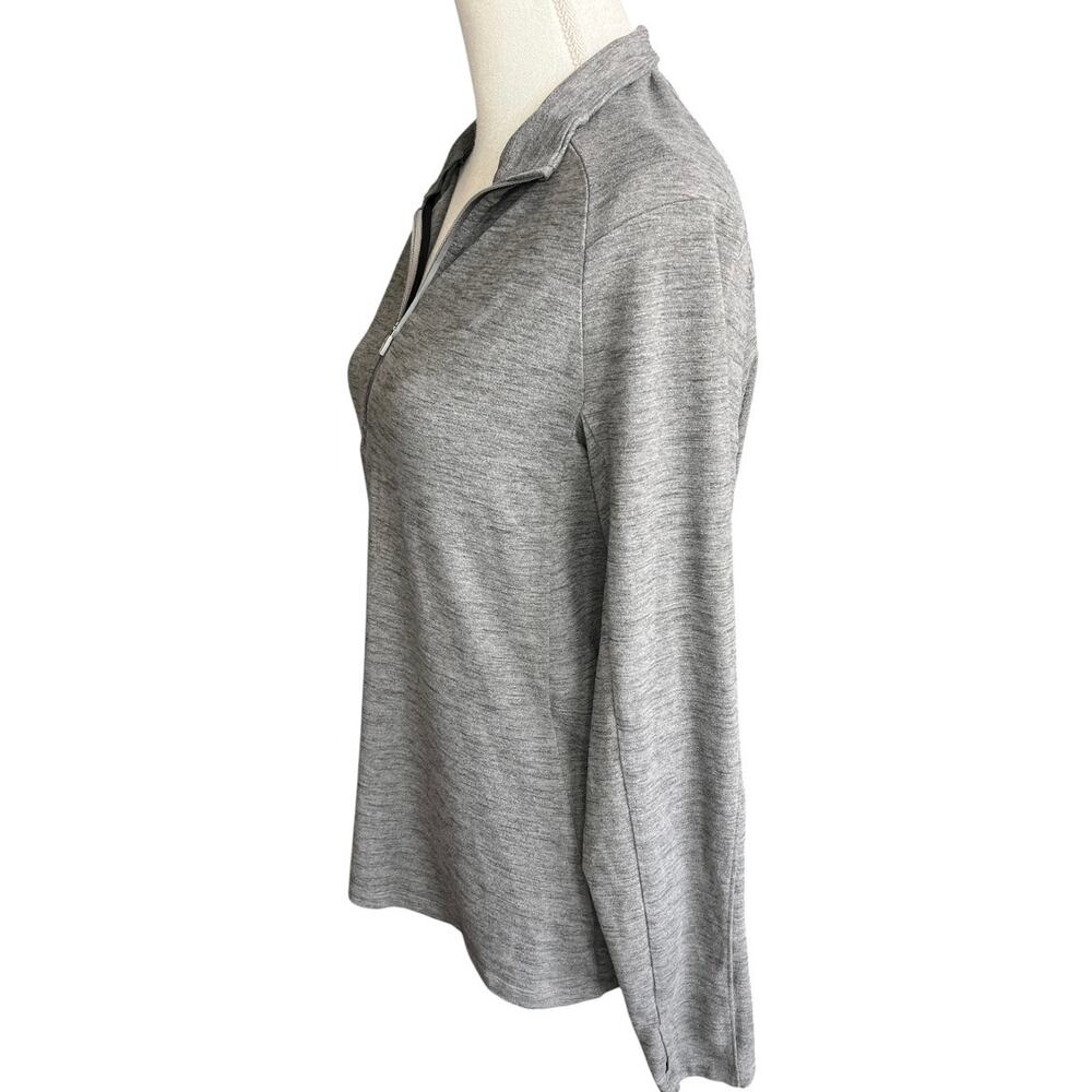Lululemon heathered gray 1/4 zip pullover long sleeve activewear workout medium - Picture 3 of 8